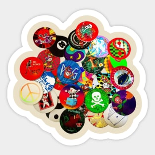 Pile of Pogs Sticker